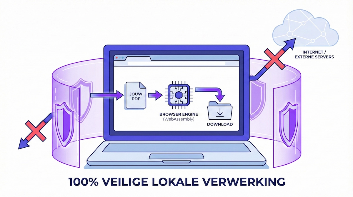 Visualisatie van client-side processing vs server-side upload